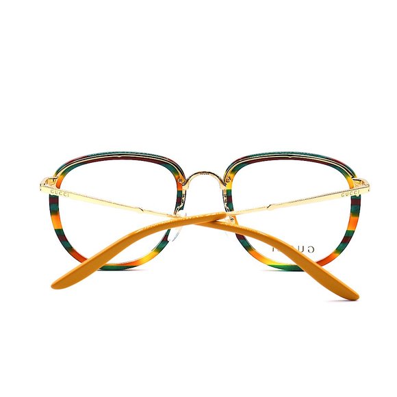 NEW GUCCI GG0675o 004 STRIPE HAVANA AUTHENTIC EYEGLASSES FRAME - Picture 8 of 13